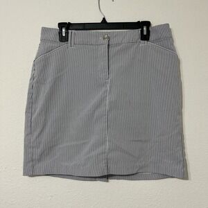 Charter Club Striped Skort Size 10 Preppy Golf Tennis Mini‎ Skirt Shorts